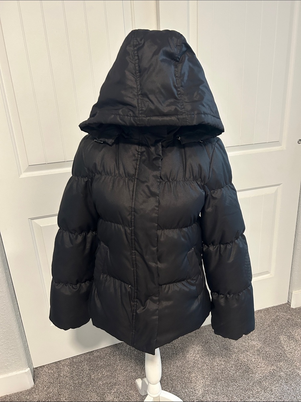 GAP Black Hooded Puffer Jacket S